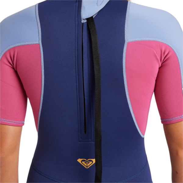 2025 Roxy Womens Prologue 2/2mm Back Zip Shorty Wetsuit ERJW503037 - Dark Denim